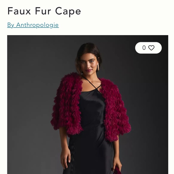 Anthropologie Faux Fur Cape/Capelet | Fuschia | One-Size - Picture 3 of 7